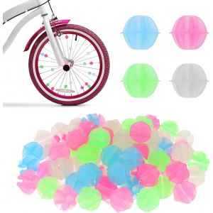 Kal-108 Pièces Perles Rayons Velo, Clip Rayon Vélo Coloré, Accessoires De Décoration De Bicyclette, Spoke Décoration Perle Pour Enfants Filles Accessoires De Vélo - Neuf