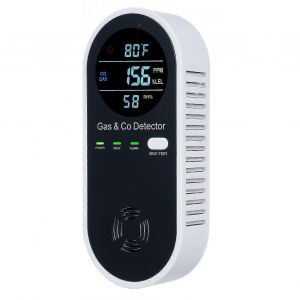 Détecteur combiné de monoxyde de carbone et de gaz naturel Détecteurs muraux enfichables Détecteur de CO et de gaz naturel 4 en 1 Alarme de moniteur de CO avec écran LCD pour la maison / la cuisine / - Neuf