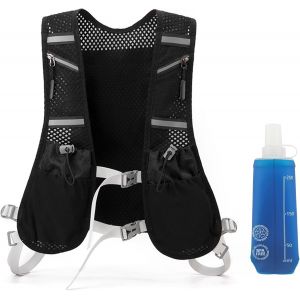 Meimie-Gilet De Course Pour Homme Et Femme - Gilet De Course Avec Gourde - Sangles De Poitrine Réglables - Gilet De Course Réfléchissant Ultra Léger Avec Bouteille D'eau De 250 Ml - Pour La Course, Le - Neuf