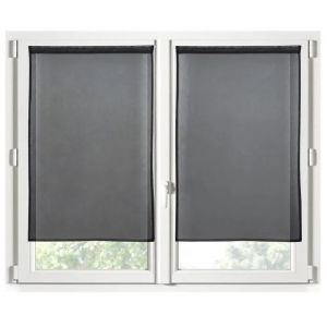 Rideaux - Monna - Brise Bise - 60 X 120 Cm - Voile - Noir - Neuf