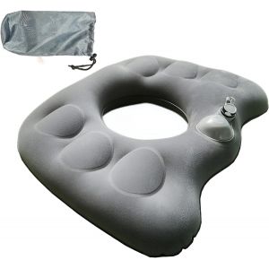 Coussin D'assise Gonflable Pour Soulager Le Coccyx,Les H&eacute;morro&iuml;des,Les Douleurs Au Coccyx,Les Fauteuils Roulants (Gris) - Neuf