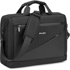 acdsgd-Sac Ordinateur Portable 15.6/16 Pouces Sac Homme Bandouli&egrave;re Pochette Ordinateur Sacs et Housses pour Ordinateur Portable Malette Cartable Homme Sac Travail Sacoche Porte Document Noir - Neuf
