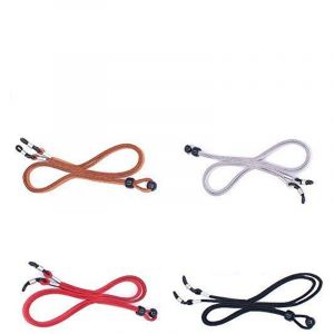 Lot de 4 cordons de lunettes en cuir de haute qualité, cordons de lunettes de sport fixes pour hommes et femmes - Neuf