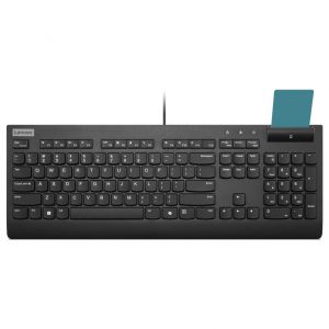 Lenovo Smartcard Wired keyboard II clavier Bureau USB Espagnole Noir - Neuf