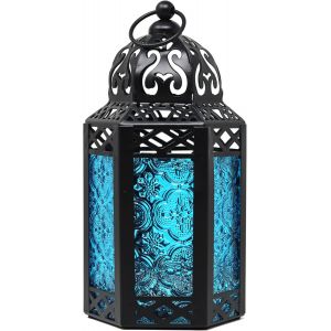 Kalanka-Lanterne À Bougie Marocaine, Bougeoir Décoratif Pour Table Ou À Suspendre, Décorations Du Ramadan, Décoration Intérieure, Patio Ou Porche Extérieur, Mariages, S, Bleu - Neuf