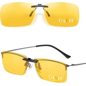 Clip Lunette Jaune Conduite De Nuit Polaris&eacute; - Phare &Eacute;blouissement, Convient Pour La Conduite De Nuit,Vsion Hd - Neuf