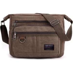 TIANYI-Rfid Sac messager à bandoulière avec porte-bouteilles d`eau, Sac à main pour ordinateur portable 13 pouce, porte-monnaie avec Portefeuille intégré, Pochette pour téléphone, Poches multiples - Neuf