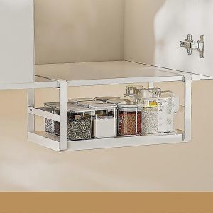 Panier Suspendu En Metal Blanc Pour Cuisine, Bureau, Solution De Rangement Polyvalente Bianco Fest - Neuf