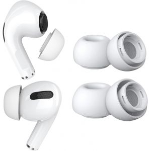KAL-Paires Embouts De Rechange Pour Airpods Pro Gen 1&2 Embouts Auriculaires Silicones En Trou Réduction Bruit, Boîte Rangement Portable Et Adaptable À Le Boîtier Chargeur U2013 1Xm 1Xl, Blanc - Neuf
