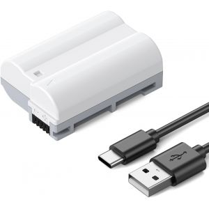 2600mAh EN-EL15C Batterie, USB C 2.5H Chrage Rapide EN-EL15 Batterie Compatible avec Nikon Z8, Z7, Z6, Z7ii, Z6ii, Z5, D850, D810, D810A, D780, D750, D610, D500, D7500, D7200 Caméra - Neuf