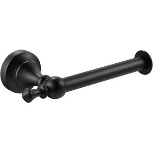 Porte-Papier Toilette Mural -Porte-Rouleau de Papier Toilette Rond et Rétro,Noir Mat,en Aluminium de Qualité Supérieure,pour Salle de Bain et Toilettes (Noir) - Neuf