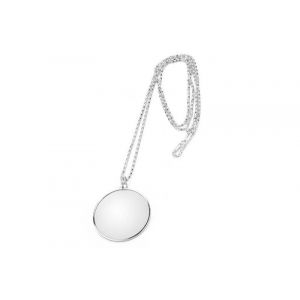 Collier Loupe Monocle 5x - 2 Pièces Pour Lecture Et Bricolage - Argent - Neuf