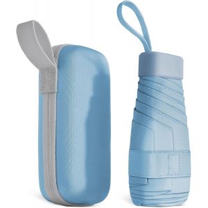 Parapluie De Voyage, Parapluie Coupe-Vent &Agrave; 8 Nervures, Petit Parapluie Portable Compact Pour Hommes Et Femmes, Parapluie Capsule, Mini Parapluie - Neuf