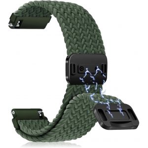 Kal-Tress&eacute; Bracelet Montre En Nylon Pour Homme Et Femme, Bracelet De Remplacement Elastique Avec Boucle Magn&eacute;tique R&eacute;glable Pour Montres,18mm 20mm 22mm Au Choix - Neuf