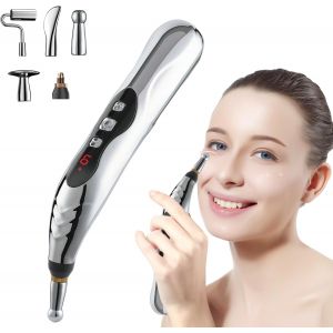 Stylo D'acupuncture Électronique 5 En 1, Rechargeable, Puissant, Pour Soulager La Douleur, Massage Énergétique Des Méridiens, Blanc - Neuf