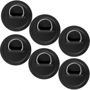 Paquet De 6 Patchs D'anneau En D En Acier Inoxydable,Kit De Réparation En Pvc Soudé Pour Sup,Kayak,Dériveur,Bateau Pneumatique (Pas Besoin De Colle) - Neuf