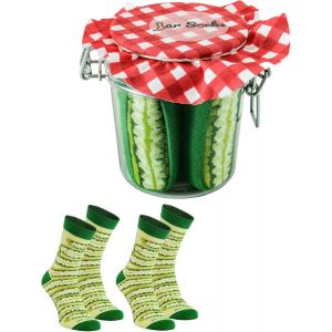 Jgd-- Femme Homme - Concombres Dans Un Pot Chaussettes Fantaisies - 2 Paires - Neuf