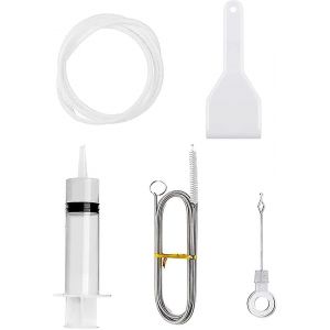 Ensemble de 5 brosses de nettoyage pour r&eacute;frig&eacute;rateur, outil de nettoyage pour le trou d'&eacute;vacuation du r&eacute;frig&eacute;rateur, brosse de nettoyage universelle pour tuyau d'&eacute;vacuation - Neuf