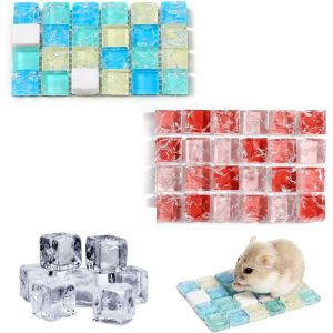 Chenquansarl-Tapis De Refroidissement, Animaux Cool Pads, Lapin Lit De Glace,Tapis De Refroidissement Pour Hamster, Lit De Glace Pour Hamster, Cool Pads Pour Hamster, 2 Pcs - Neuf