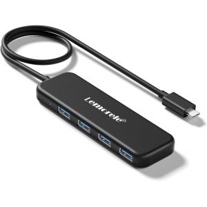 Adaptateur USB 3.0 - Hub USB avec 4 USB 3.0, Adaptateur hub USB Ultra-Mince Haute Vitesse 5 Gbps pour PC, Ordinateur Portable, MacBook, iPad, Android, PS4, Xbox, etc - Neuf