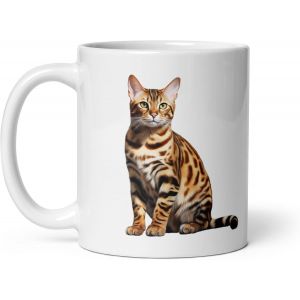 Eryi-Tasse Chat Race Maine Coon British Shorthair Bengale Sacré De Birmanie Imprimé Mug Motif Félin Fan Mignon Passion Animaux De Compagnie Cadeau Élégant Café Thé (Bengale) - Neuf