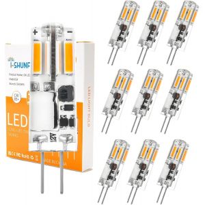 Ampoules Led G4,Blanc Chaud 3000k,Ac/Dc 12v 1.2w Remplacement Pour 10w-15w Ampoules Halog&egrave;nes,120lm Pas Dimmable,Petites Ampoules Led Pour Hotte Aspirante,Cuisine (Lot De 5) - Neuf
