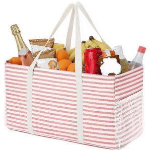 Sac fourre-tout extra large,structure en fil m&eacute;tallique,rose - Neuf