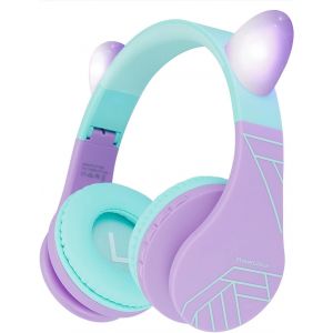Casque Bluetooth pour Enfant, Casque Audio Sans fil pour Enfants, Casque ste&iquest;re&iquest;o avec Microphone et 85DB Volume limit&eacute;, Confortable &eacute;couteurs R&eacute;glable et Pliable pour Smartphone,Tablet etc - Neuf