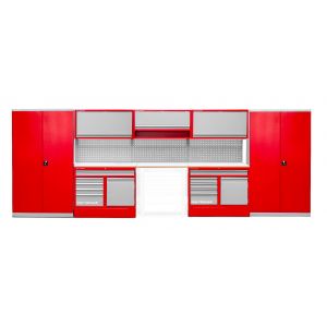 Mobilier d'atelier 5.5m avec 2 armoires de rangement MW Tools PRACO3550KK - Neuf