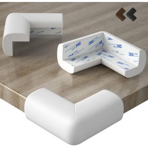 Blanc - 10 Pièces De Protections D'angle En Caoutchouc - Grands Tapis Pour Une Protection Maximale De Bébé - Protections D'angle De Table - Pré-Appliqué Avec Adhésif Double Face 3m - Neuf