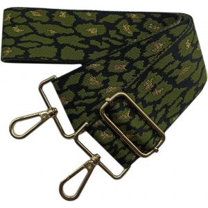 Nzqaf-5cm Sangle Sac Bandouliere Large Interchangeable Bandoulière Pour Sac, Sangle Sac À Main Réglable Bandoulière Avec Boucle Dorée Pour Femme Diy Bandoulière Accessoires (Vert Militaire) 08 - Neuf