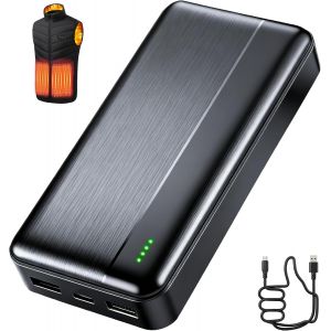 Batterie 10 000 Mah, Banque D'alimentation 5 V Pour Gilet, Veste, Manteau, Pantalon Et Sous-V&iquest;Tements Chauffants, Batterie De Rechange Pour V&iquest;Tements Chauffants - Neuf