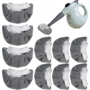 Kalanka-Lot De 10 Lingettes Universelles Pour Balai Vapeur, Accessoires Lavables Pour Nettoyeur Vapeurs, Chiffons En Microfibre Pour La Plupart Des Nettoyeurs Vapeur Portatifs (Gris) - Neuf