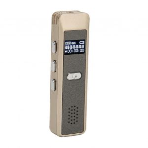 Enregistreur à commande vocale AI Intelligent HD Réduction du bruit Lecteur MP3 Mini Enregistreur vocal Gris Miroir Surface Or Coque 8GB - Neuf
