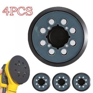 4pcs 5inch 125mm 8holes Crochet Et Boucle Tampon De Ponceuse De Remplacement Pour Dwe64233 N329079 Ponceuse Po - Neuf