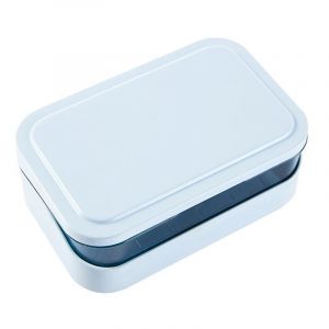 Boîte à savon bleue avec couvercle et bac d'égouttage amovible - Portable - Porte-savon de voyage rectangulaire - Neuf