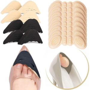 Kalanka-Crazy Bean 4 Paires Coussinet Chaussure Protege Talon Coussinets De Coussin, 4 Paires Protege Orteil Mousse Rembourrage Coussinet Orteil, Semelle Chaussure Trop Grande - Neuf