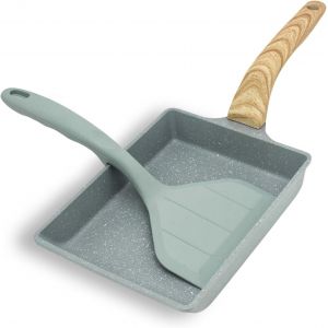 Subzonal-Tamagoyaki Po&ecirc;le &Agrave; Omelette Japonaise Avec Spatule En Silicone, Po&ecirc;le &Agrave; Frire &Agrave; ?ufs, Po&ecirc;le Carr&eacute;e Japonaise, Pour Cuisini&egrave;re Et Induction, Rev&ecirc;tement Anti-Adh&eacute;sif, 20 X 15 Cm - Neuf