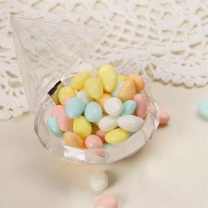 Hjlian Lot De 24 Boites A Bonbons En Forme De Diamant Pour Cadeaux De Mariage, Boite Cadeau En Plastique Pour Bonbons - Neuf