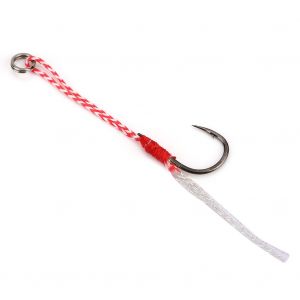 Lot De 3 Hamecons Barbeles Metalliques Pour La Peche Au Jigging, Avec Ficelle Pailletee Et Housse (13#) - Neuf