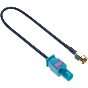 Câble Adaptateur d'Antenne de Voiture 2 Pièces Fakra Z Mâle vers SMA Mâle pour Antennes GSM GPS Dab & TV Fakra vers SMA Prise Compatible avec Accessoires Automobiles de Véhicules et Camions 15cm - Neuf