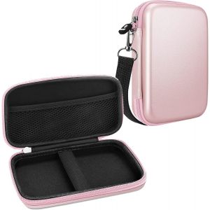Housse pour HP Sprocket Plus Portable Imprimante-EVA &Eacute;tui Rigide de Protection Transport Case Sacoche de Transport avec Poche Int&eacute;rieure/Sangle Amovible,Or Rose - Neuf
