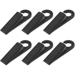 Butoirs de porte en caoutchouc avec crochet pour la maison et le bureau, lot de 6 - Neuf