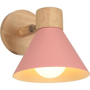 Applique Murale Int&eacute;rieur Moderne E27 Lampe Murale Industrielle R&eacute;glable Applique Murale Bois pour Chambre Salon Couloir Caf&eacute;,&Oslash;18cm.[V29] - Neuf