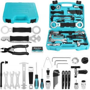 Subzonal-Kit D'outils De R&eacute;paration Pour V&eacute;lo 41 Pi&egrave;ces Avec Mallette Pratique, Ensemble D'outils De V&eacute;lo Portable Pour La R&eacute;paration Des Pneus, Des Cha&icirc;nes Et Du P&eacute;dalier - Neuf