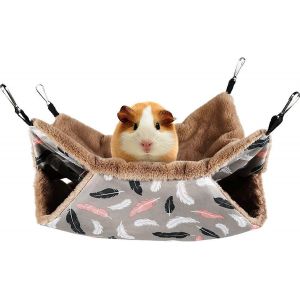 Hamacs De Cage Pour Animaux De Compagnie Double Couche Hamac De Lit Suspendu Pour Rongeurs Petits Animaux Hamac Pour Chinchillas,Furets,Rats,Hamsters Et Cochons D'inde - Neuf