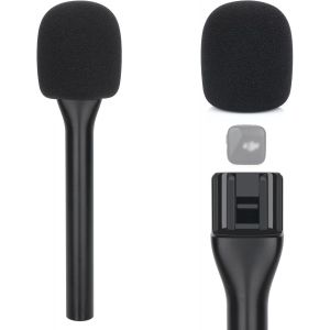 Poignée Micro DJI Mini-Interview Adaptateur de Micro Main sans Fil pour DJI Mic Mini,Support Micro Cravate pour DJI Mic Mini pour Interview,Vlog,Streaming - Neuf