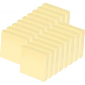 Jexnovashop-Lot De 24 Sticky Notes, 76 X 76 Mm Jaune Notes Autocollantes, 2400 Feuilles Bloc-Notes Notes Super Adhésives Pour Listes De Tâches Et Rappels - Neuf