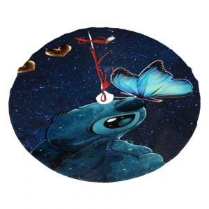 Jupe de sapin de No&euml;l &laquo; Papillons et ciel &eacute;toil&eacute; &raquo;, douce et amusante, pour une d&eacute;coration de No&euml;l champ&ecirc;tre de 91 cm (36 pouces). - Neuf