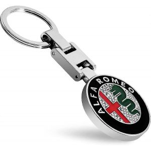 Voiture Logo Porte-clés Anneau Pour Alfa Romeo Porte-clés Emblème Pendentif Pour Femmes Homme - Neuf